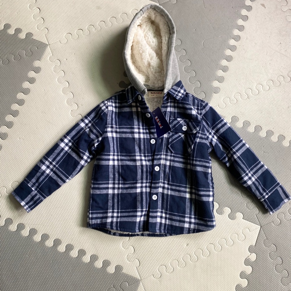 NWT Fleece Lined Flannel Button Down